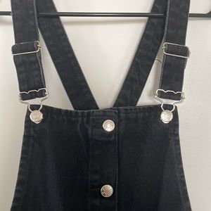 Zara Black with Silver Grommets Overall Dress